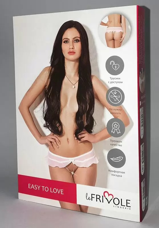 Завлекающие трусики Easy to Love с доступом и нежной юбочкой – белый, XS/S