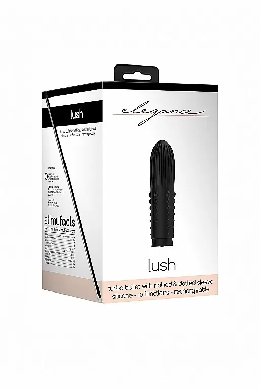 Турбо перезарежаемая вибропуля Lush (черная)