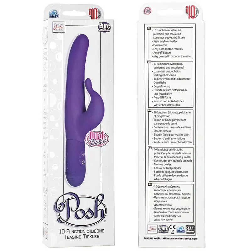 Вибромассажер 10-Function Teasing Tickler – фиолетовый	