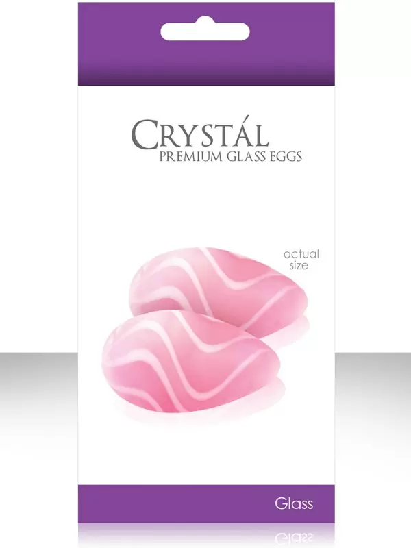 Вагинальные шарики из стекла Crystal Premium Glass - Pink