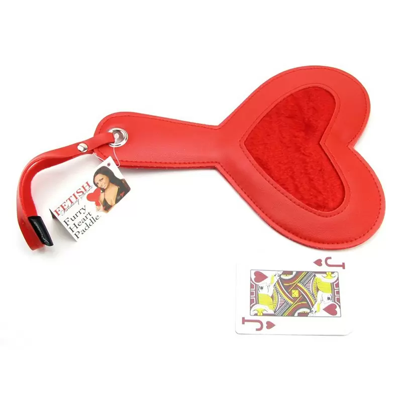 Шлепалка в форме сердца Furry Heart Paddle