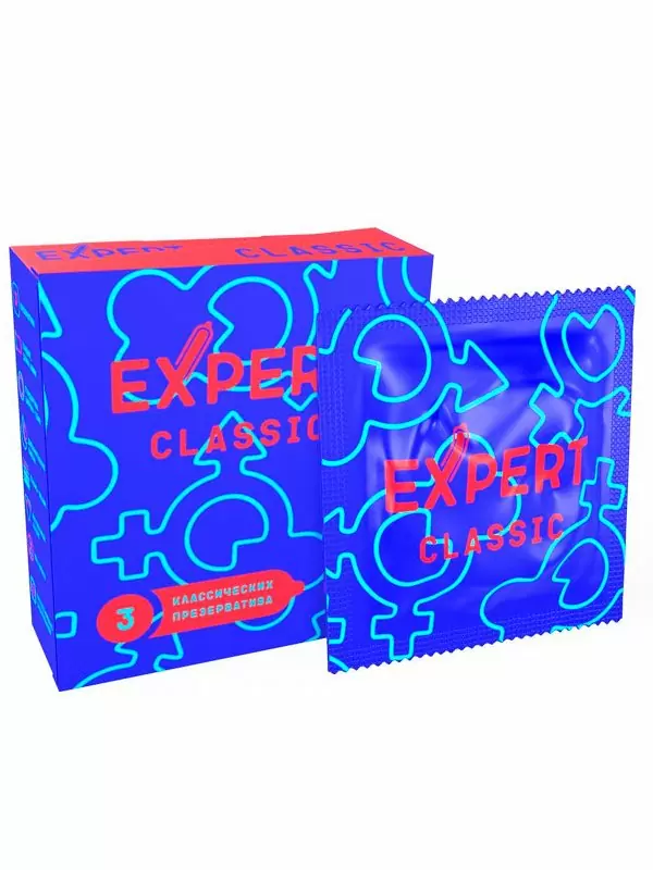 Гладкие презервативы EXPERT Classic, классические, 3 шт