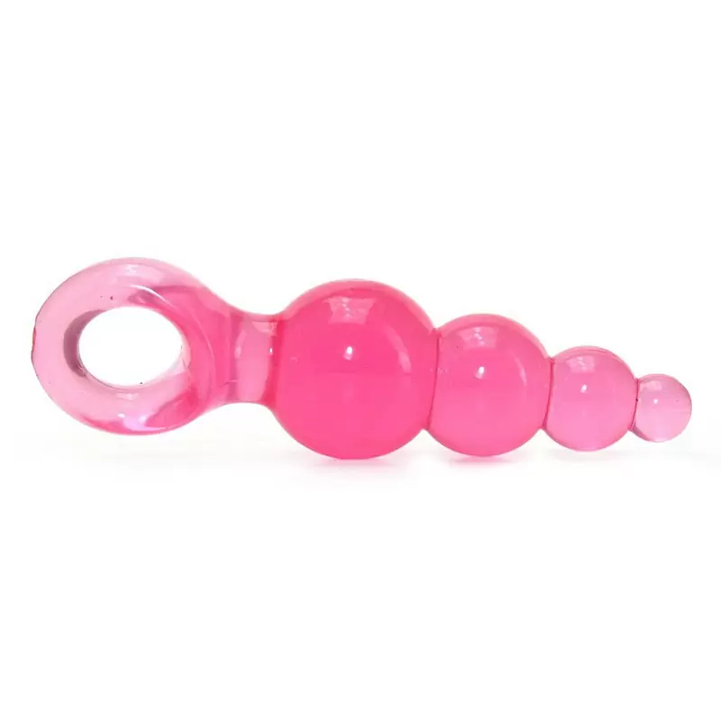 Анальная пробка с кольцом Jolie Ripples Medium – розовая