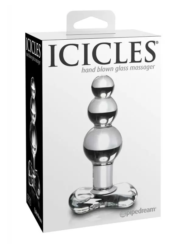 Анальная елочка Icicles No. 47 из стекла – прозрачный