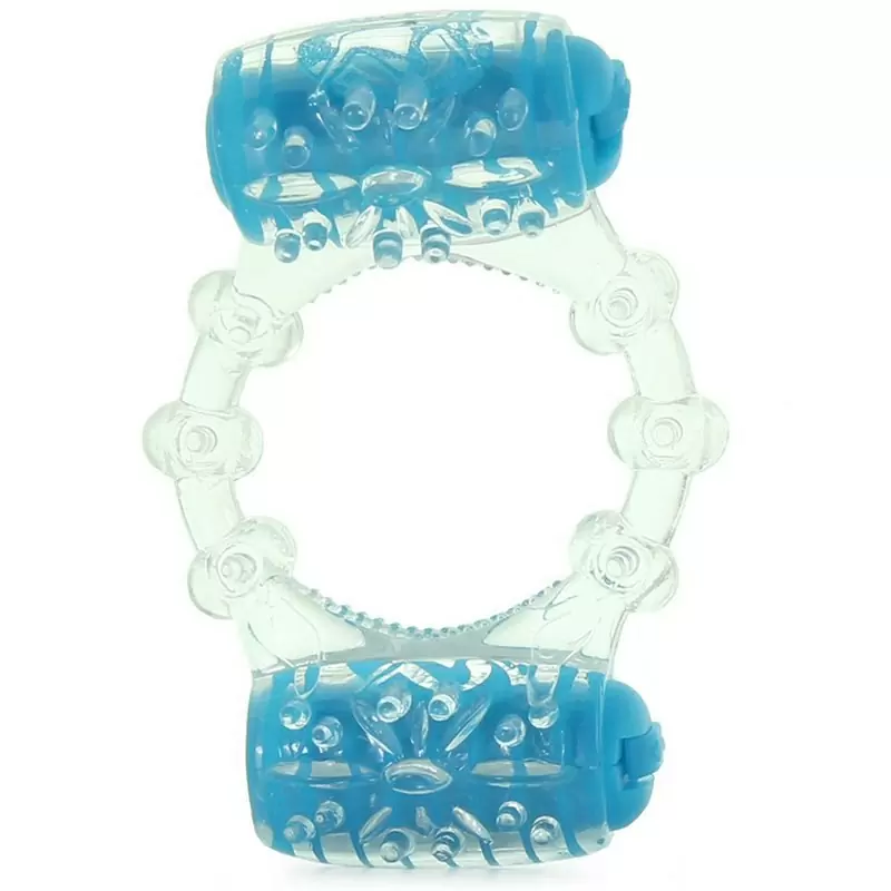 Эрекционное кольцо ColorPop Quickie Two-O с двойной стимуляцией – синий