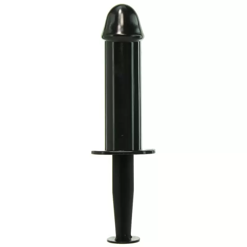 Анальный стимулятор с дозатором для лубриканта EZ-Lube Shooter – черный