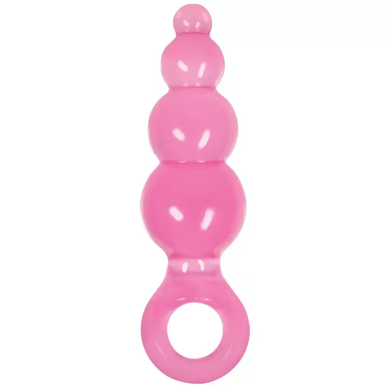 Анальная пробка с кольцом Jolie Ripples Small – розовая