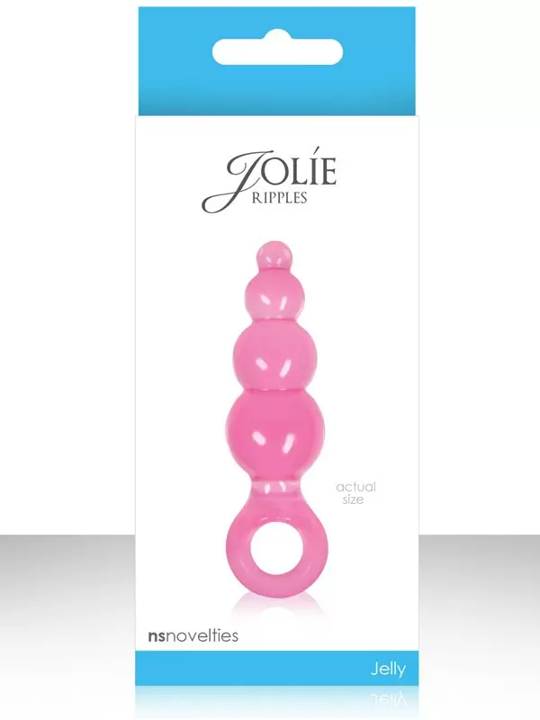 Анальная пробка с кольцом Jolie Ripples Mini – розовая