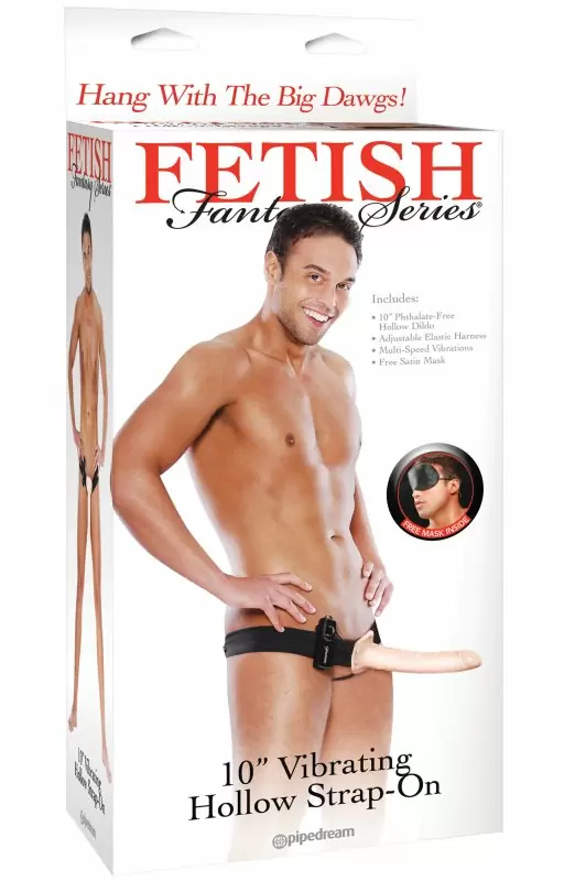 Страпон с полым вибро-стимулятором Vibrating Hollow