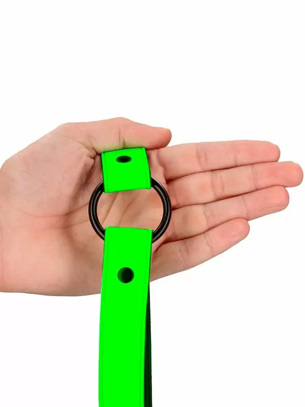 Люминисцентный кляп Shots toys Ouch!, с металлическим кольцом