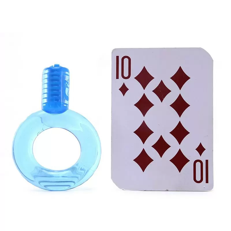 Упругое виброкольцо на пенис Screaming O - Go Vibe Ring одноразовое – синий