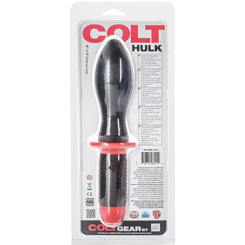 Анальный вибромассажер Colt Hulk – черный
