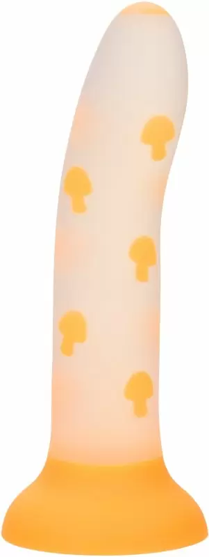 Светящийся фаллоимитатор California Exotic Novelties Glow Stick Mushroom, 15,2 см, силикон, белый с желтым
