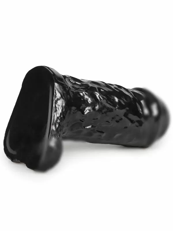 Массивный фаллоимитатор The Cyclops, 25,4 см, с мошонкой, черный