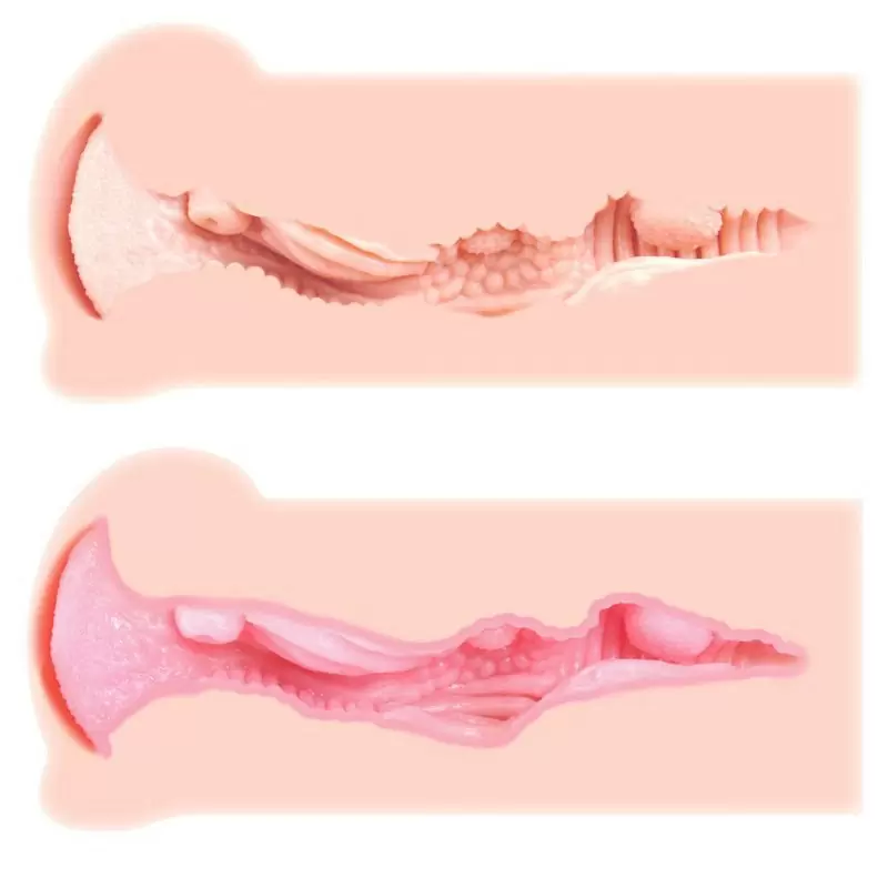 Небольшой мастурбатор-вагина Haru с реалистичной структурой – телесный