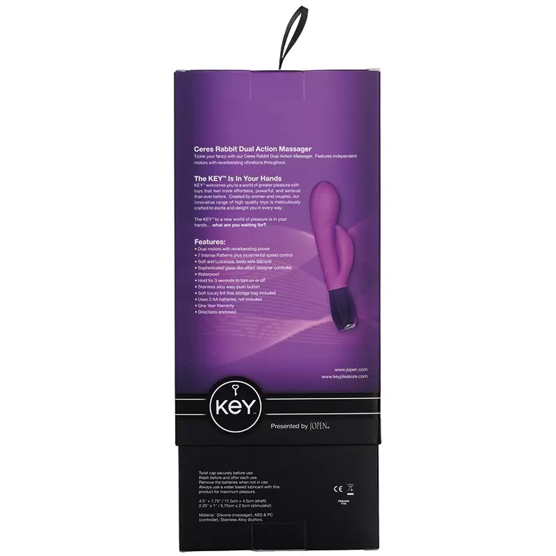 Вибромассажер Хай-Тек Ceres Rabbit – фиолетовый
