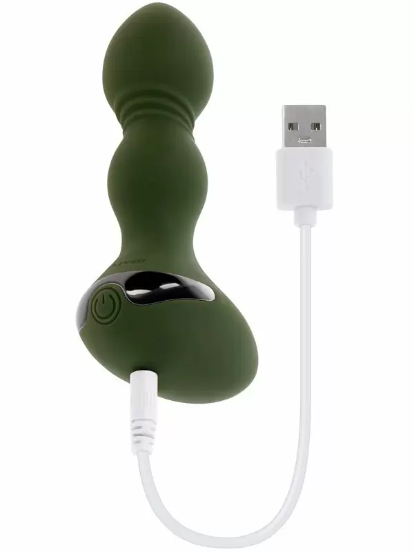 Анальная пробка Evolved Lieutenant, с вибрацией, 10 режимов, хаки