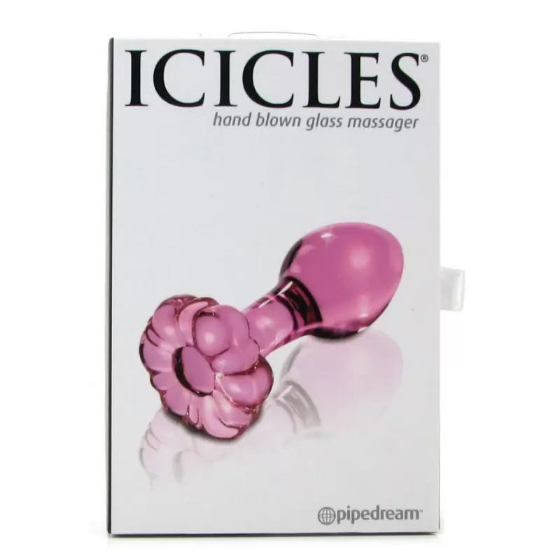 Анальная пробка Icicles No. 48 из стекла – розовый