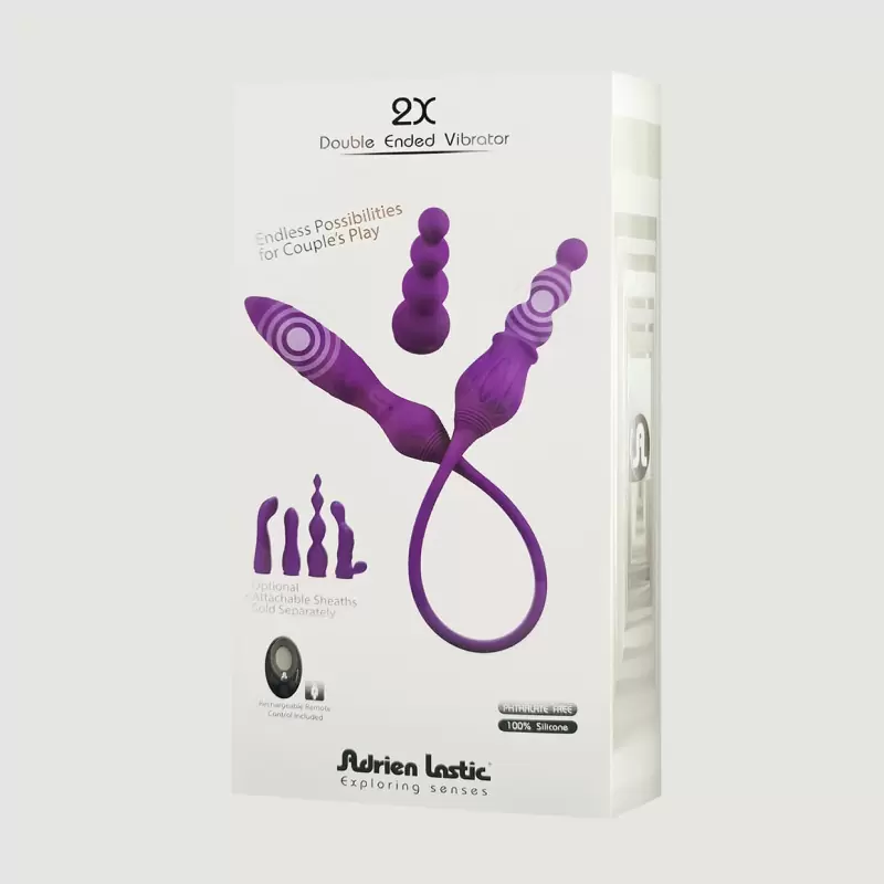 Двусторонний вибратор для пар Adrien Lastic. 10 режимов вибрации, пульт ДУ
