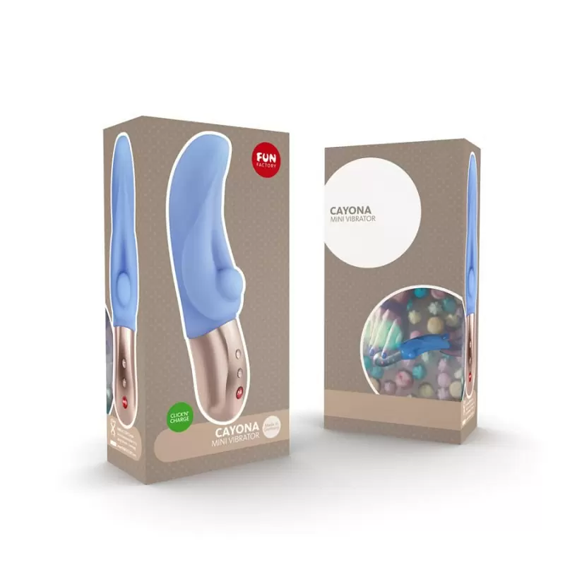 Мощный вибратор-кролик Fun Factory Cayona, 6 режимов, 17,5 см, голубой