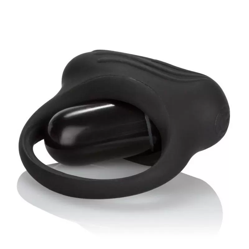 Эрекционное кольцо с вибрацией Silicone Lover's Arouser – черный
