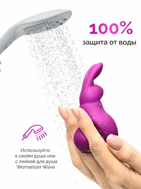 Яркий стимулятор клитора Happy Rabbit Mini Ears, 9 режимов, 11 см, фиолетовый