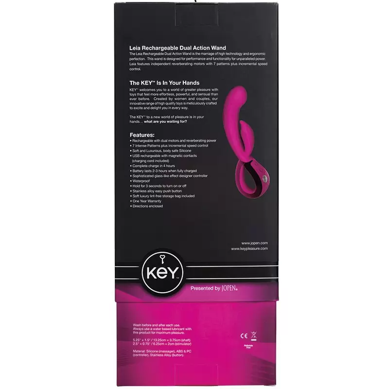 Вибромассажер Leia со стимулятором клитора – розовый