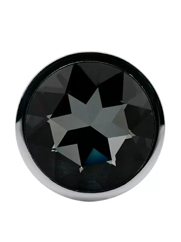 Миниатюрная анальная пробка Kanikule Small, с тёмно-серым кристаллом, 6 см, размер S