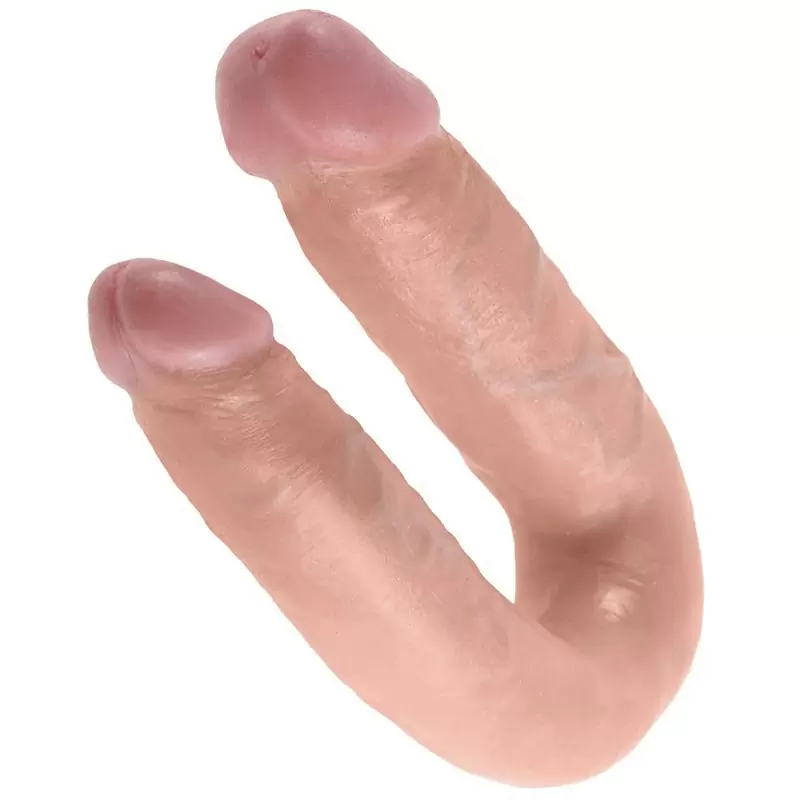 Фаллоимитатор двухголовый U-образный Double Trouble Medium средний – телесный