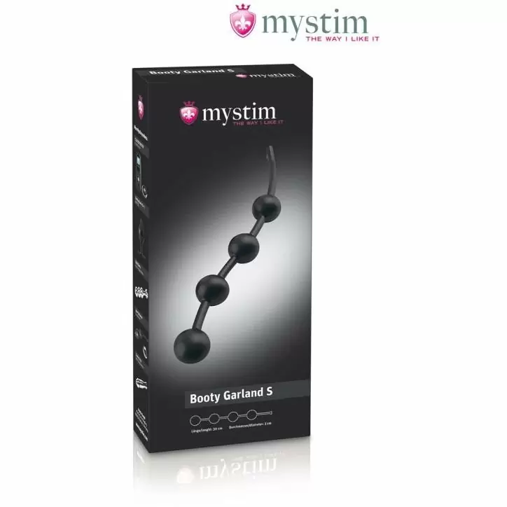 Mystim e-stim anal beads Booty Garland S Анальные бусы маленькие