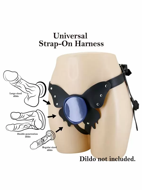 Элегантные трусы для страпона Baile HARNESS BRIEFS, в форме бабочки, черный