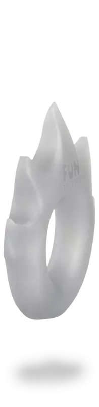 Эрекционное кольцо Fun Factory Flame со стимулятором клитора, диаметр 1,9 см, серебристый