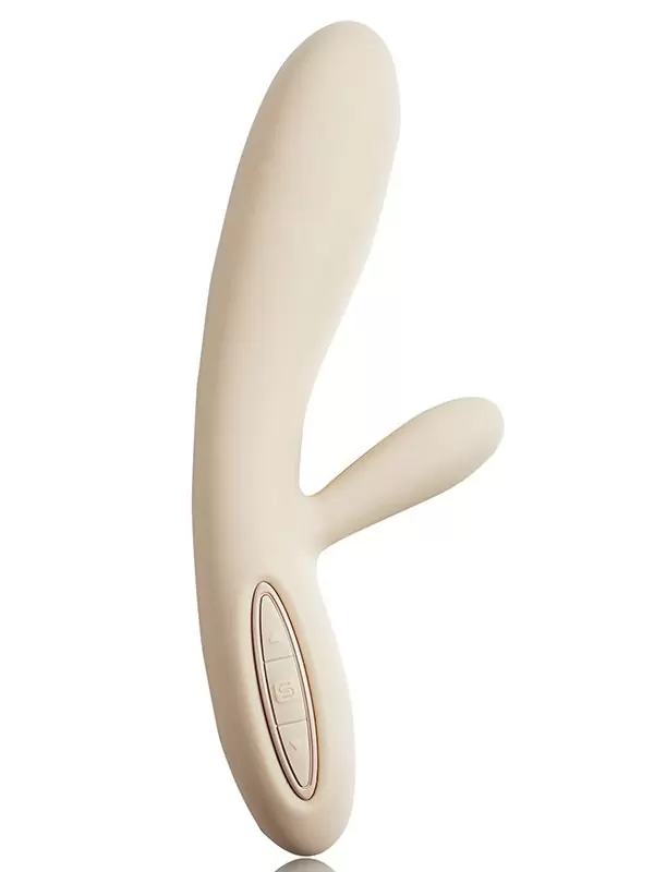 Двойной вибратор Lucas с интеллектуальным режимом, 48 часов без подзарядки – бежевый 