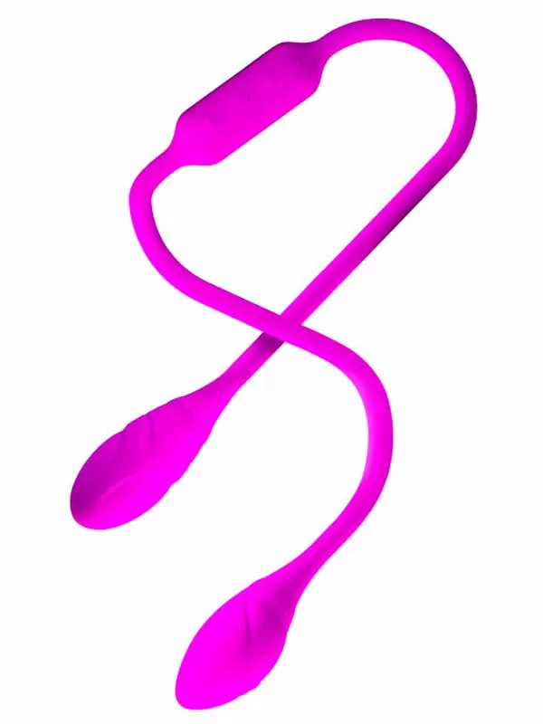 Гибкий вибратор для пар Dream Lover's Whip, 65,5 см, 12 режимов, розовый