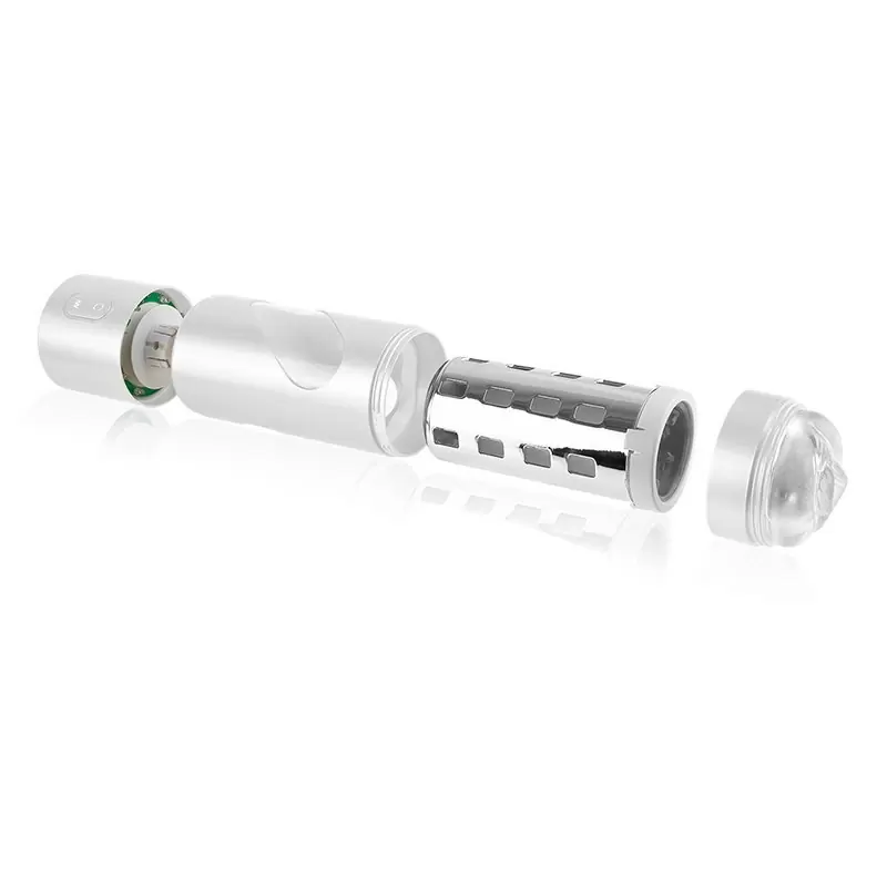 Перезаряжаемый мастурбатор вагина Roto-Bator Pussy с ротацией - серебристый