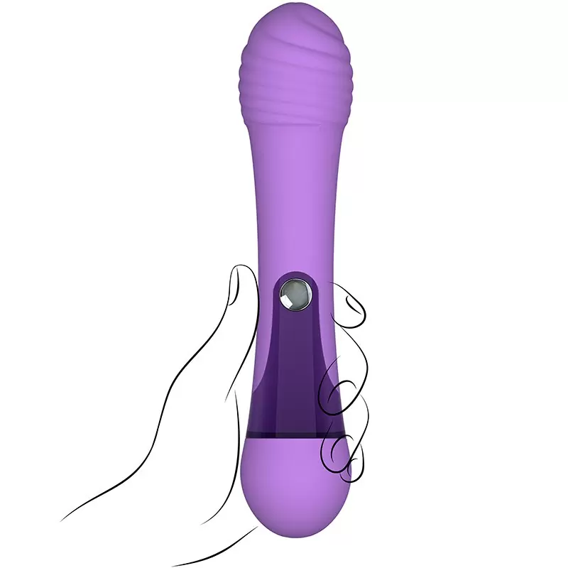 Вибромассажер рельефный Virgo – фиолетовый