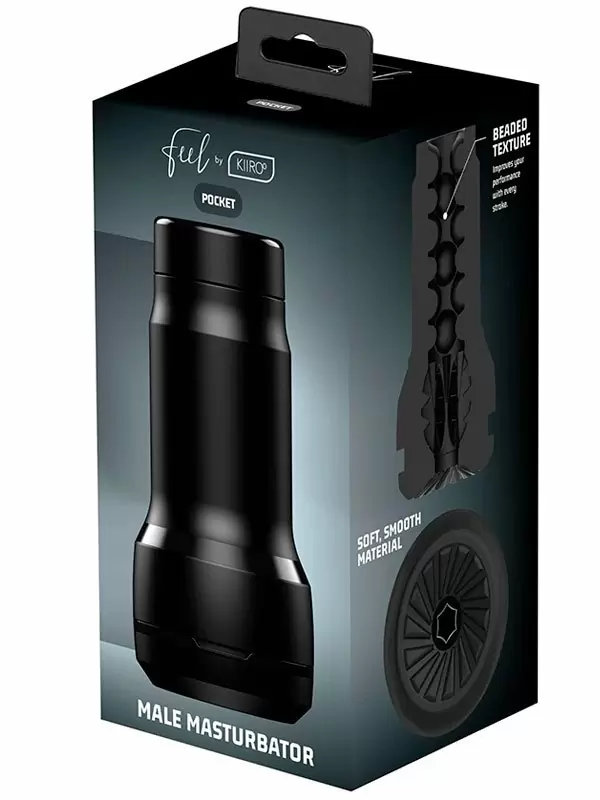 Мастурбатор Kiiroo Feel Pocket Stroker, 16,4 см, ТПЕ, черный | Он и Она 18+
