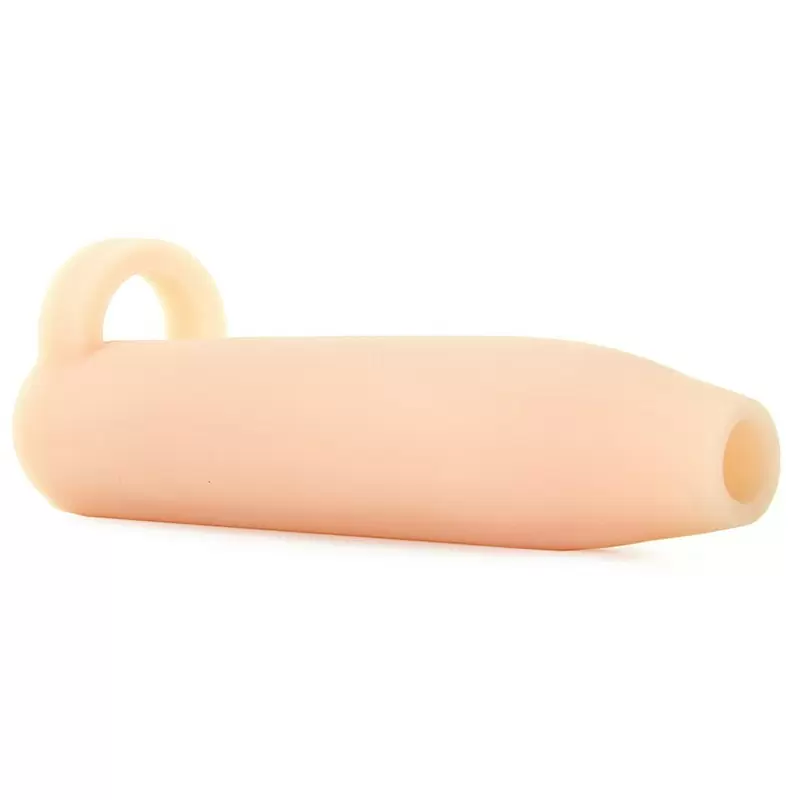 Насадка увеличитель Real Feel Enhancer XL с кольцом на мошонку – телесная	