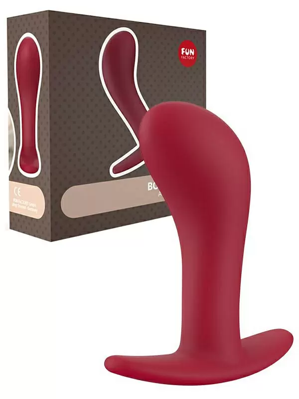 Крупная анальная пробка Fun Factory Bootie Large, 11 см, силикон,, бордовая