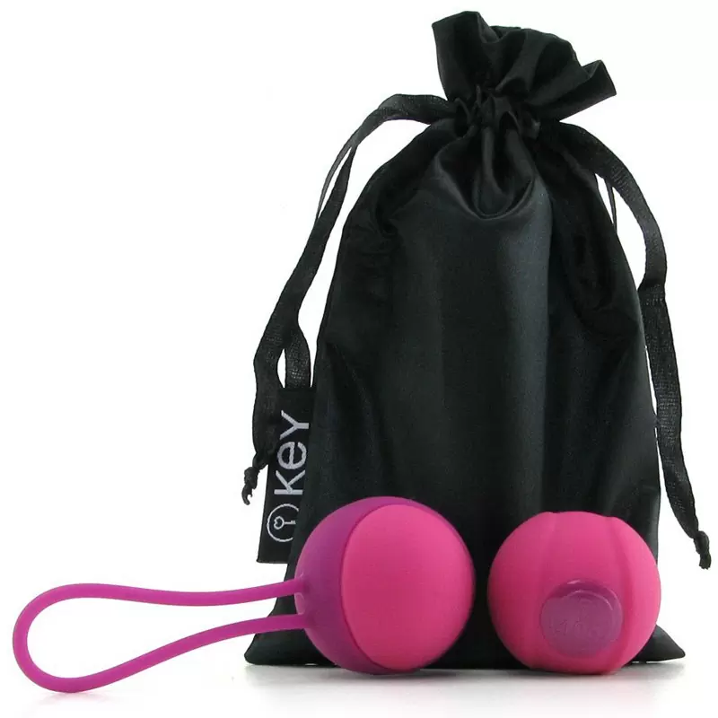 Набор из 2-х вагинальных шариков разного веса Stella I - Pink