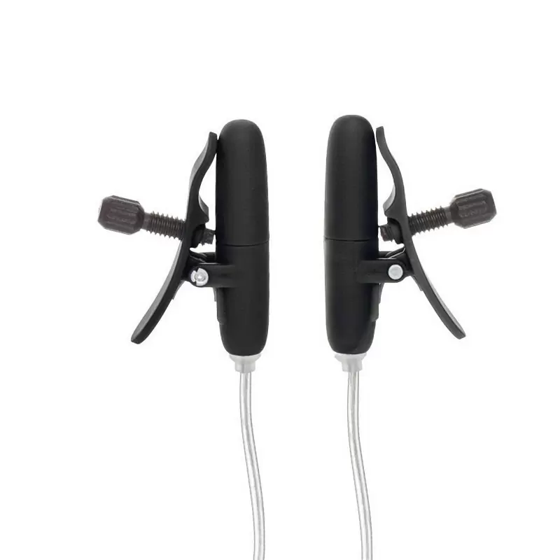 Вибрирующие зажимы на соски Heated Nipple Teasers нагревающиеся – черный