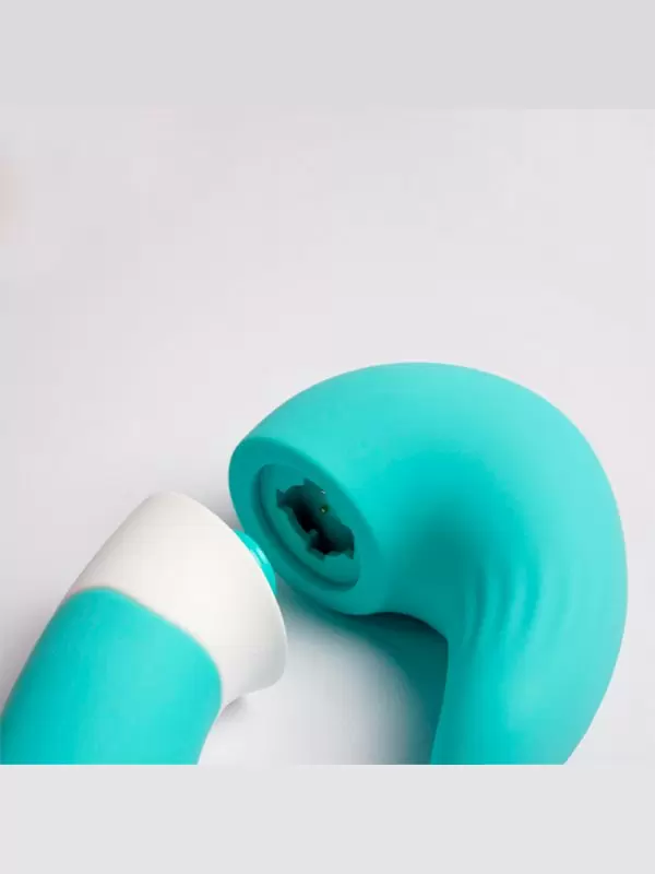 Изогнутый вибратор Youvic, 23,9 см, 10 режимов, силикон, бирюзовый