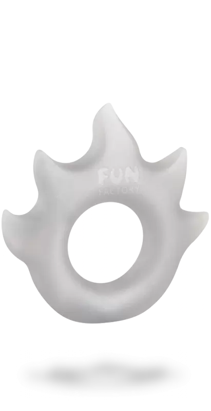 Эрекционное кольцо Fun Factory Flame со стимулятором клитора, диаметр 1,9 см, серебристый
