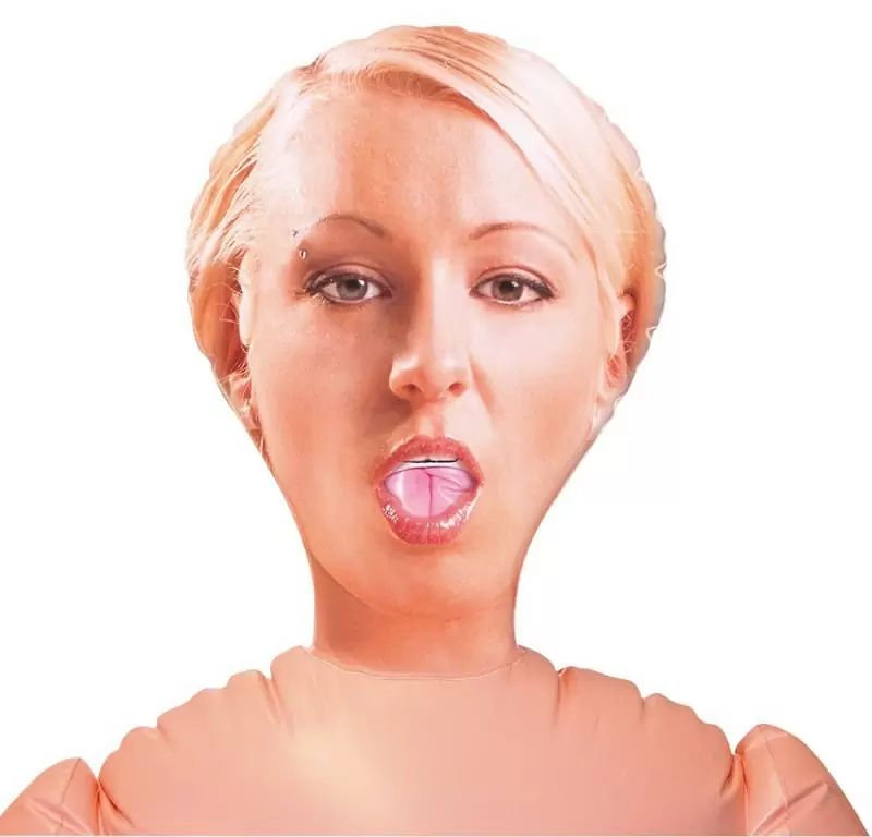 Надувная секс-кукла с лицом киномодели Mandy - телесный