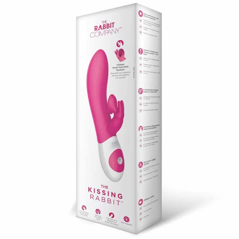 Многофункциональный вибратор The Kissing Rabbit - розовый