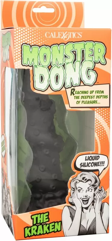 Необычный фаллоимитатор Monster Dong The Kraken, 20,2 см, тентакля, силикон, черный