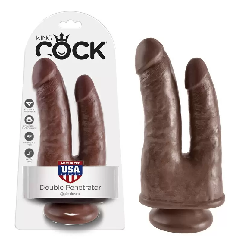 Фаллоимитатор Cock-Double Penetrator для двойного проникновения – коричневый