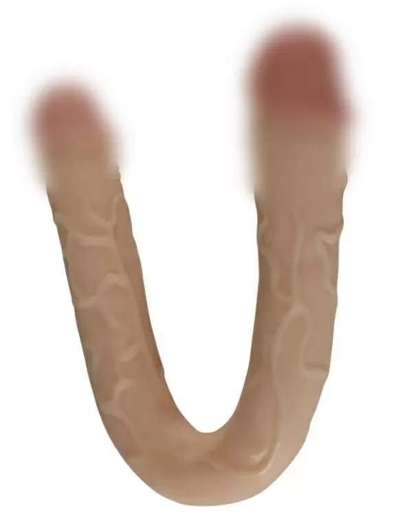 Реалистичный двусторонний фаллоимитатор REAL, 46 см, диаметр 4 см, ПВХ, телесный