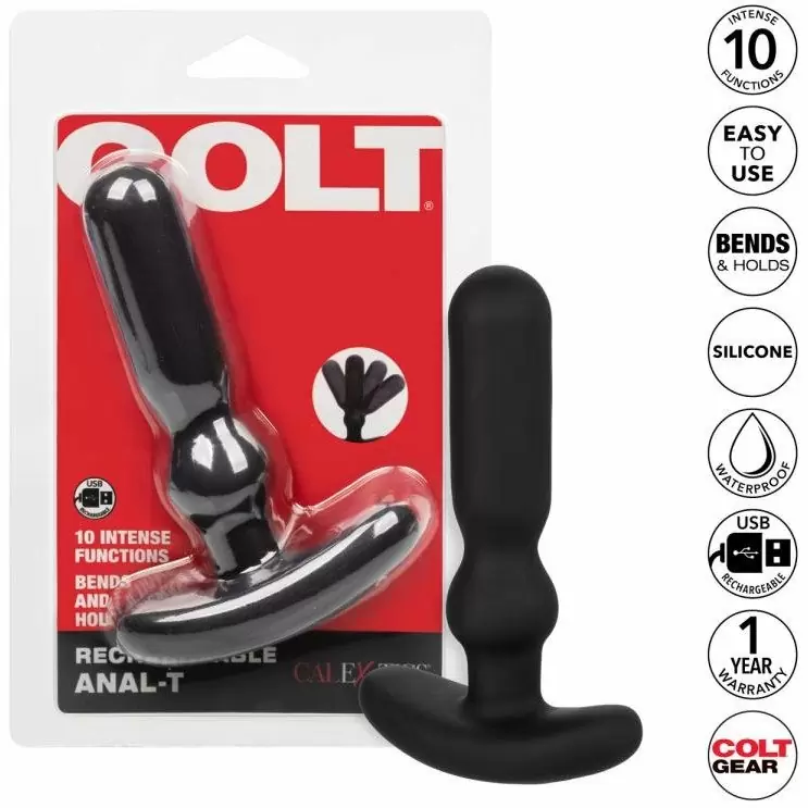Перезаряжаемый анальный вибростимулятор COLT Rechargeable Anal-T