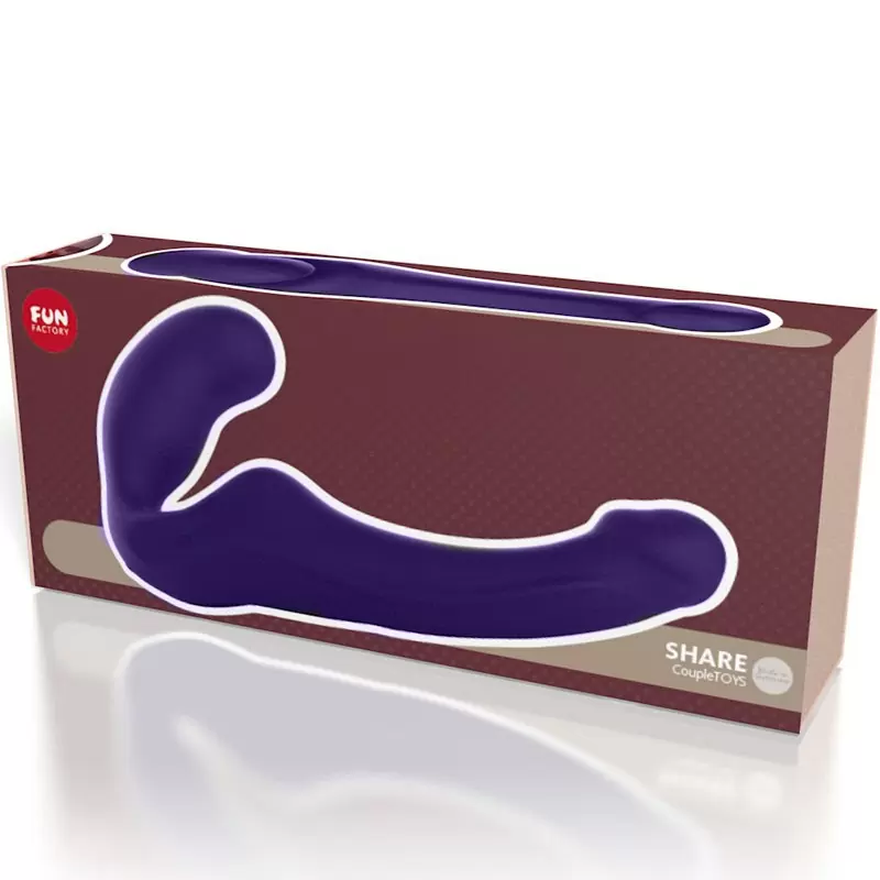 Анатомический страпон Fun Factory Share, безремневой, 16 см, фиолетовый